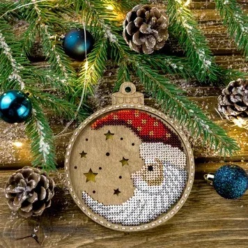 FLK-365 – "Santa Under the Stars” Wooden Bead Kit by Wonderland Crafts 