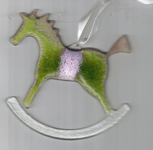 Nobile - Rocking Horse : Green : Tree ornament RRP £10.80 only 5  in stock
