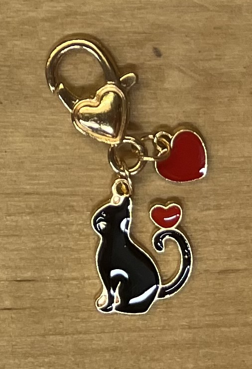 Project Bag Bling - Cat and Hearts Only 4 in stock by Fancy Yarn 